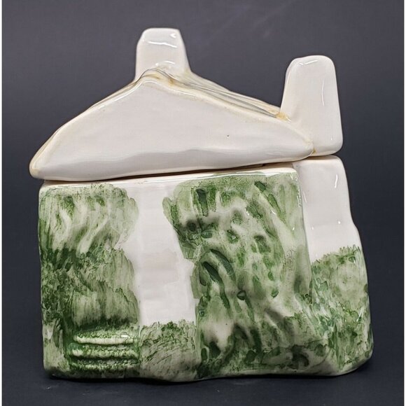 Sugar Bowl House Shaped Lidded Vintage Rectangle Devon England - Picture 8 of 10